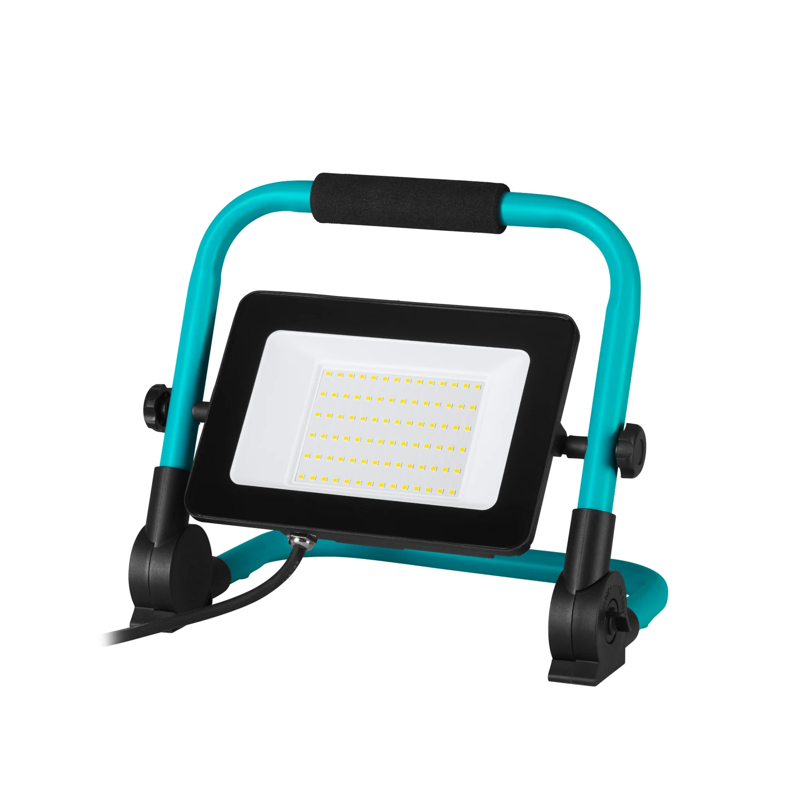 Projecteur d'extérieur LED Avelar, noir/turquoise, largeur 31 cm, métal