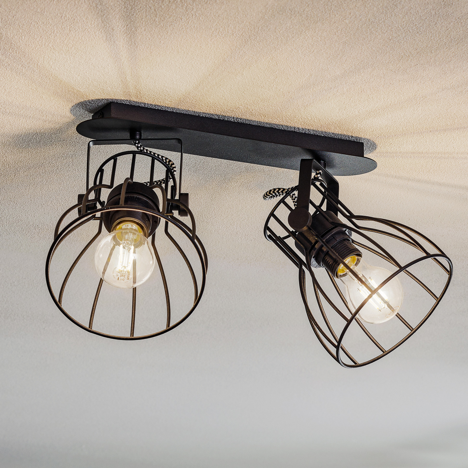 two bulb ceiling light