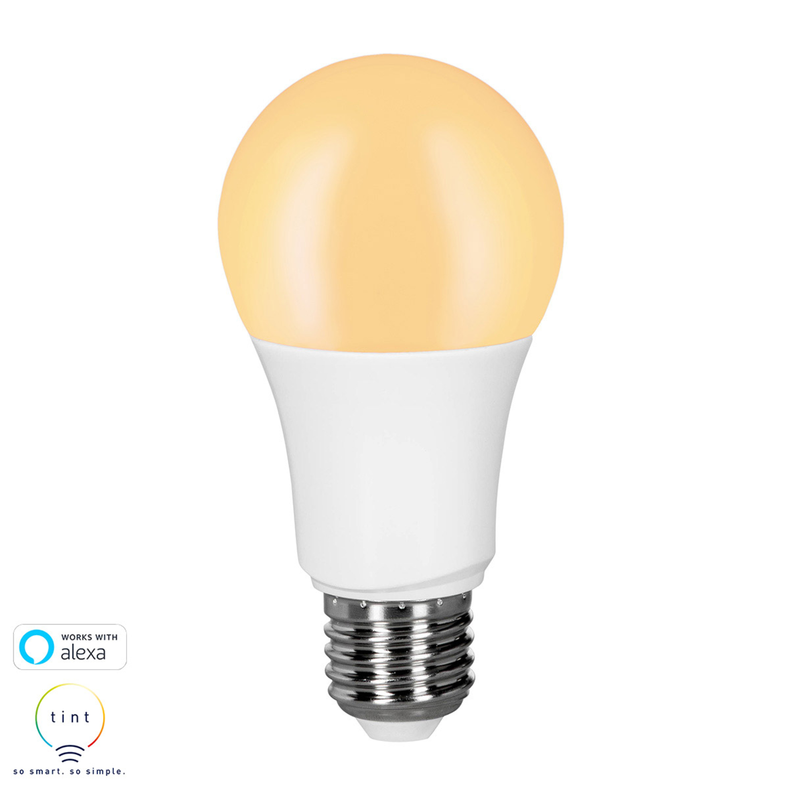 TINT Mueller Light tint dimming LED bulb E27 9 W 2.700K, E27, 9 W, energy efficiency: A+, L: 12 cm