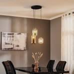 Marco Green hanglamp, 3-lamps helder/groen/bruin
