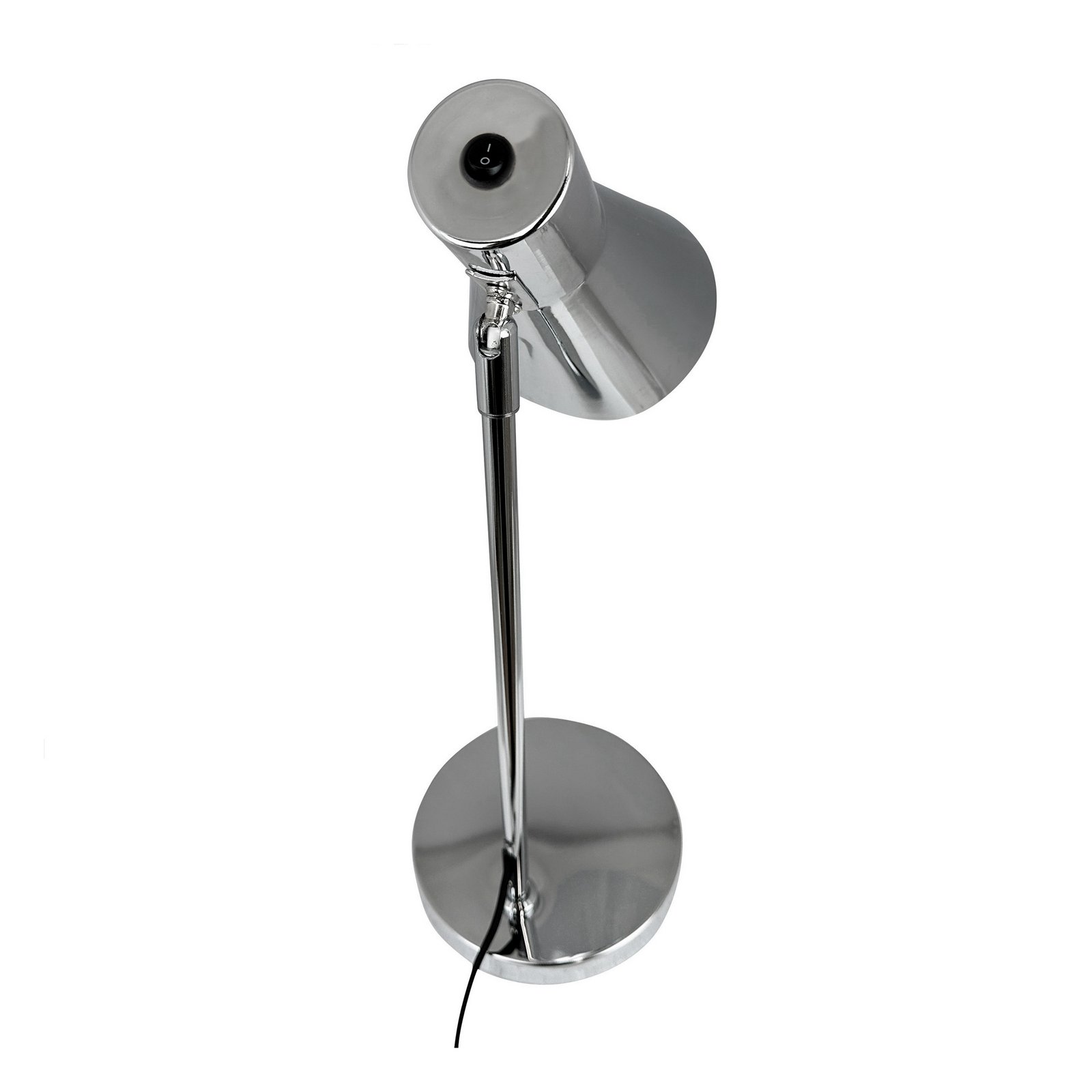 Dyberg Larsen tafellamp DL12, chroom, hoogte 44,5 cm, metaal