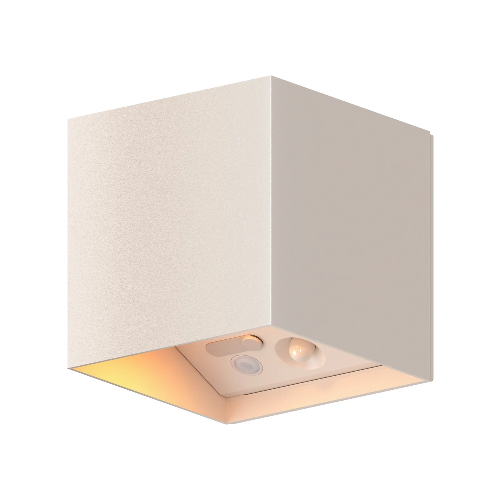 Calex LED-akku-anturi-ulkoseinälamppu Volterra, hiekka, IP44