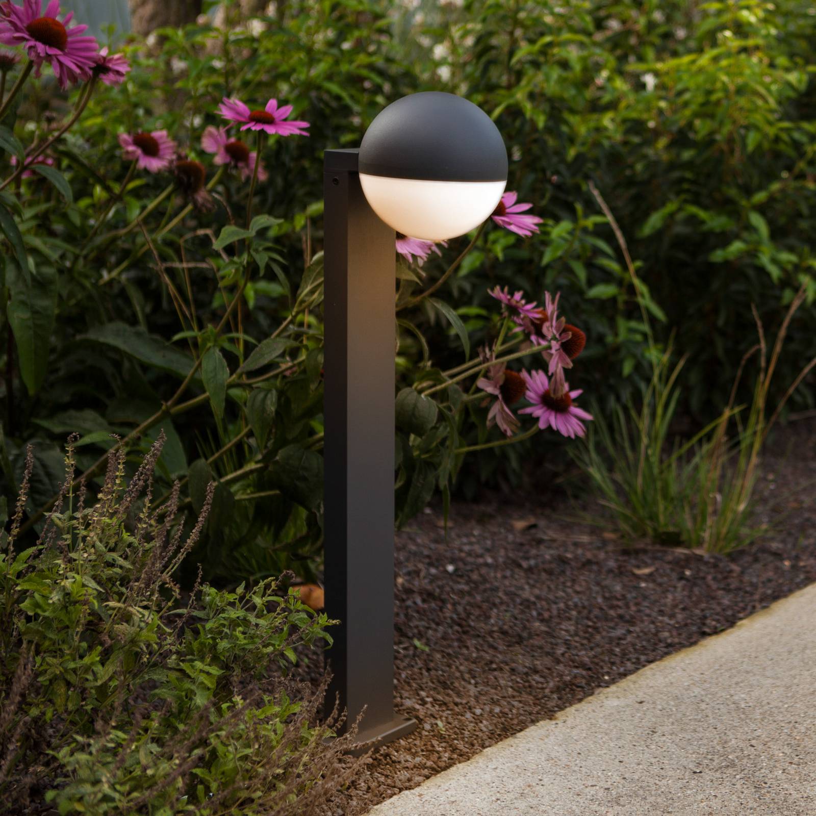 Lutec Looma Path Light, Dark Grey, Height 70 Cm, Metal, Ip54, E27