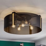 Etro ceiling light, Ø 70 cm, black/gold