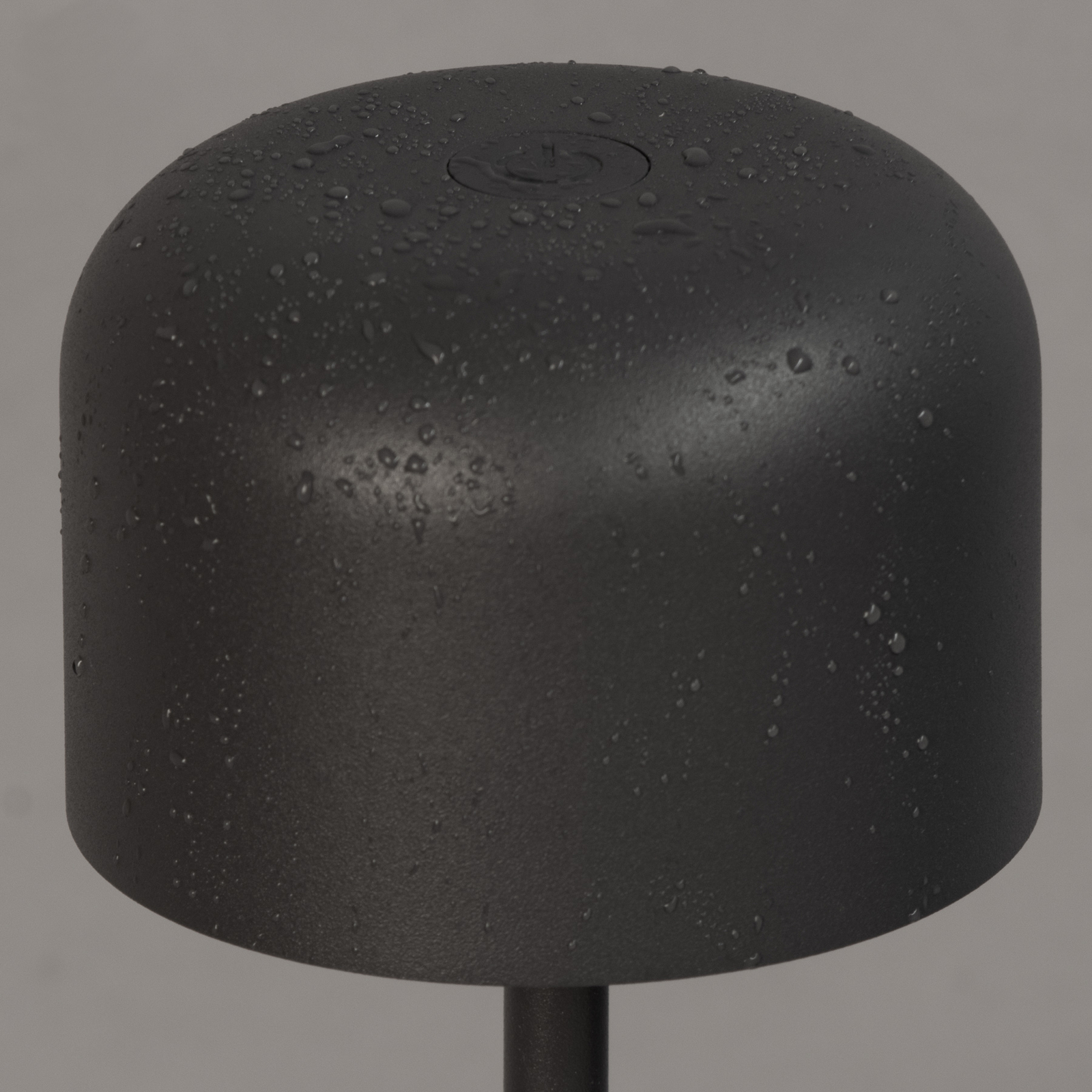 LED-Akku-Tischlampe Finley, sandgrau Höhe 22 cm Metall, IP54