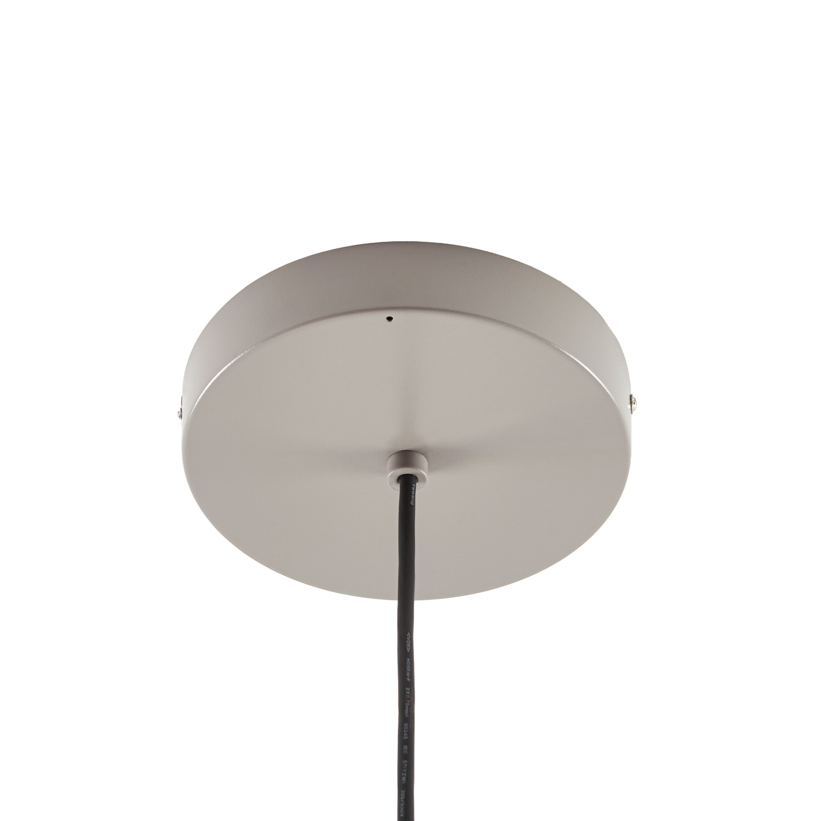 Lámpara colgante LED Lucande Korvyn, gris piedra, Ø 50 cm, atenuable por pasos