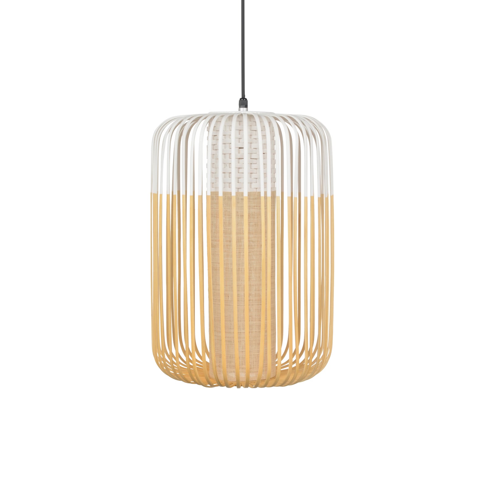 Bamboo Outdoor L hængelampe, hvid, IP44, E27 - Forestier Bamboo Outdoor L hængelampe, hvid, IP44, E27 - Forestier