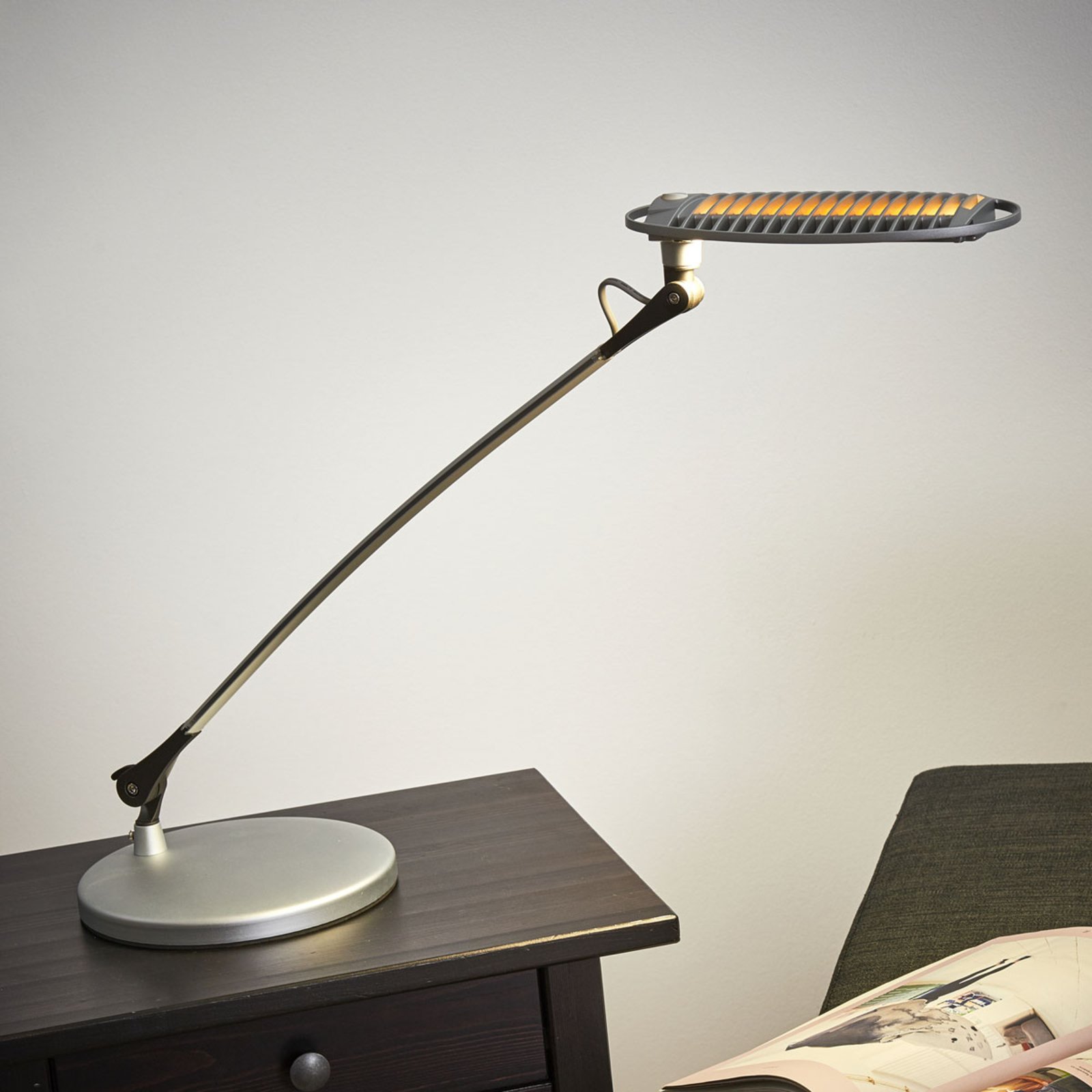 Aluminor Calandre - LED table lamp 12 W, for Workroom / Office, metal, aluminium, plastic, 12 W, energy efficiency: A, H: 60 cm