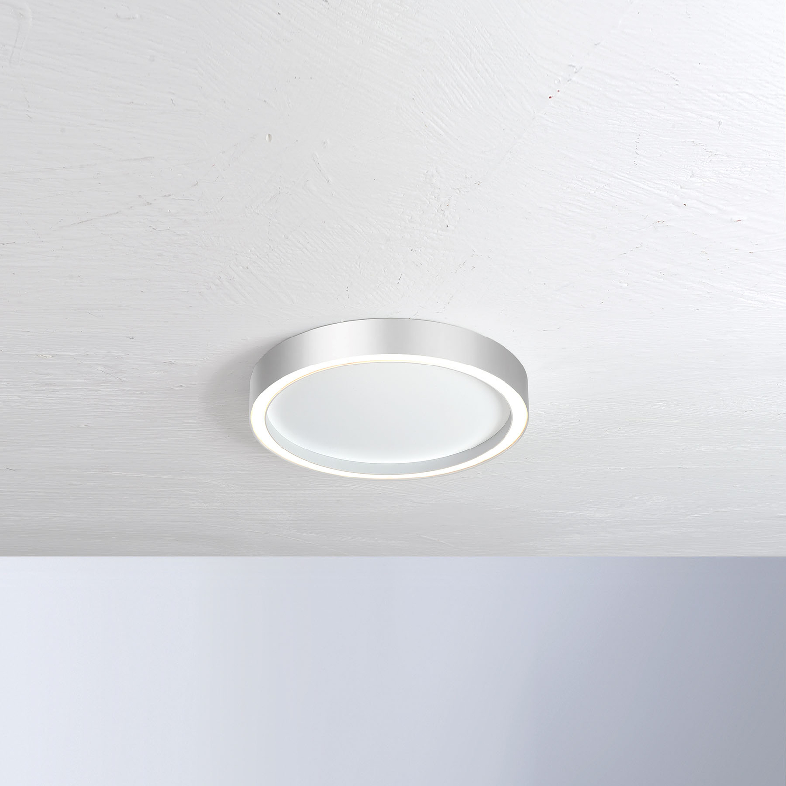 Bopp Aura LED plafondlamp Ø 30cm wit/aluminium
