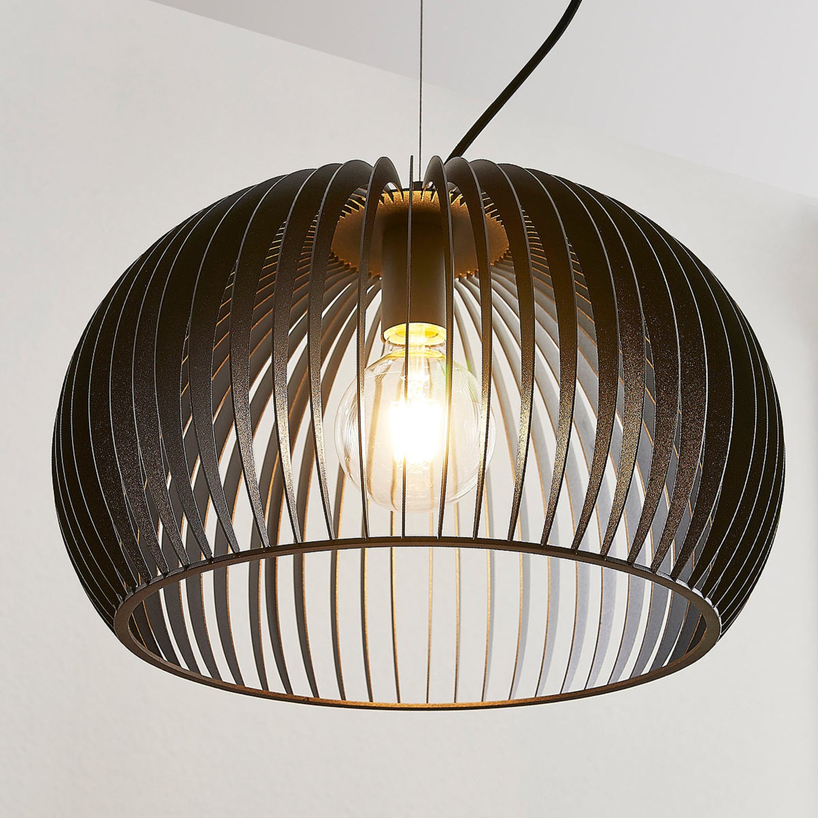 Jusra 1 Pendelleuchte Black - Lindby