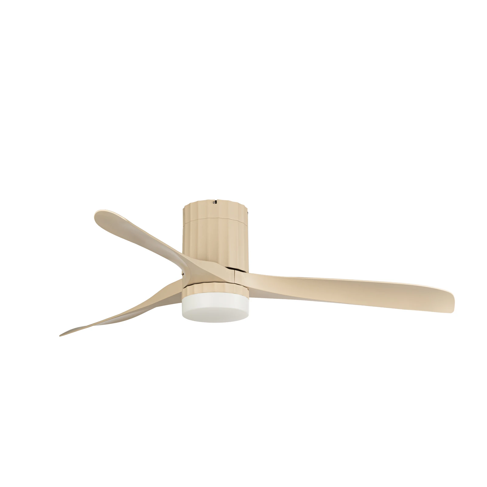 Lucande LED plafondventilator Novri, beige, Ø 132 cm, CCT