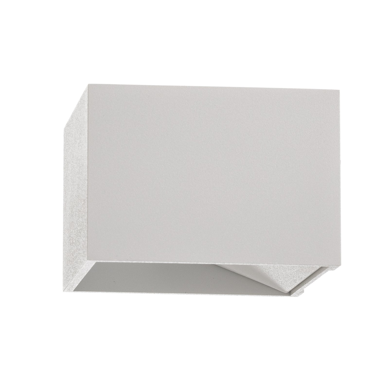Aplique de pared LED SLV Logs In, blanco/blanco, aluminio, ancho 10 cm