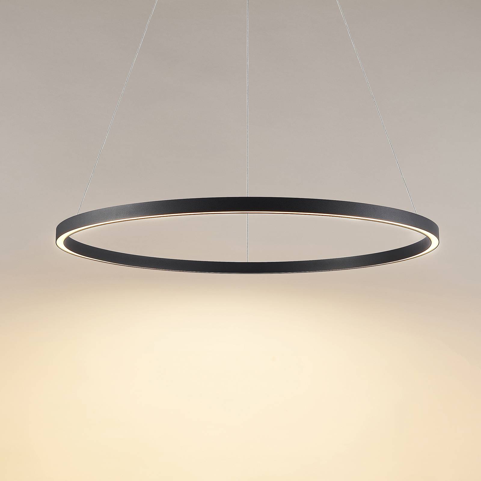 Molto Luce LED-Hängelampe Perfora, schwarz, Ø 90 cm, Alu günstig online kaufen