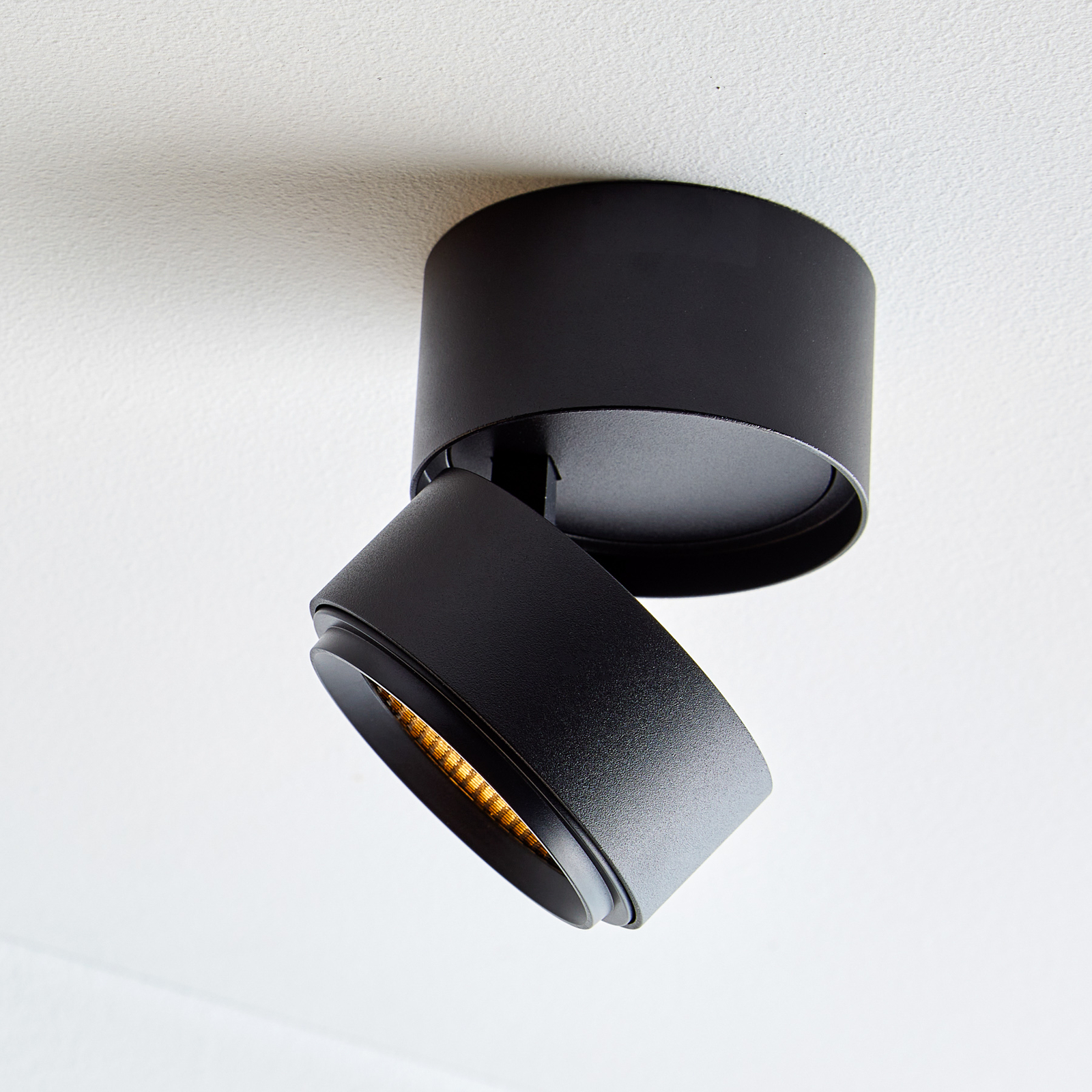 LOOM DESIGN Ray LED plafondspot Ø9,3cm 15W zwart