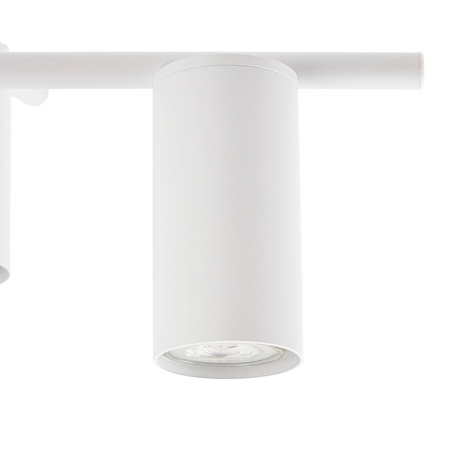 Lampa sufitowa Lindby Marilou, biała, 4-punktowa, Ø 70 cm