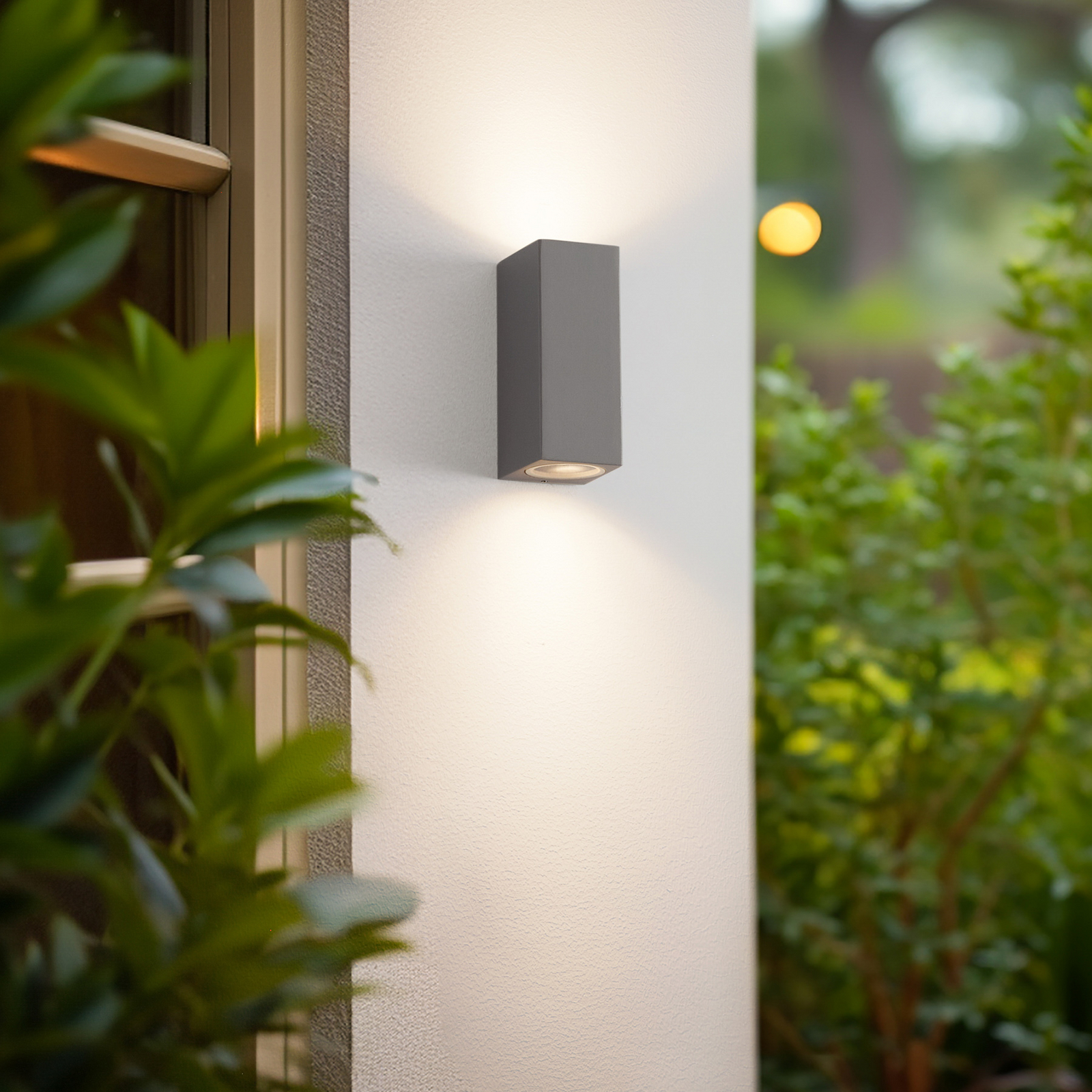 Xava Extérieur Applique Murale Up/Down Gris - Lucande
