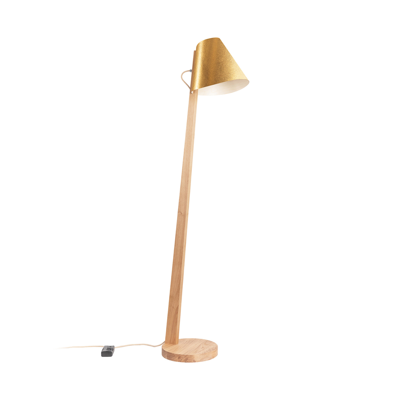 ALMUT 1411 lámpara de pie curvada Ø30cm piña