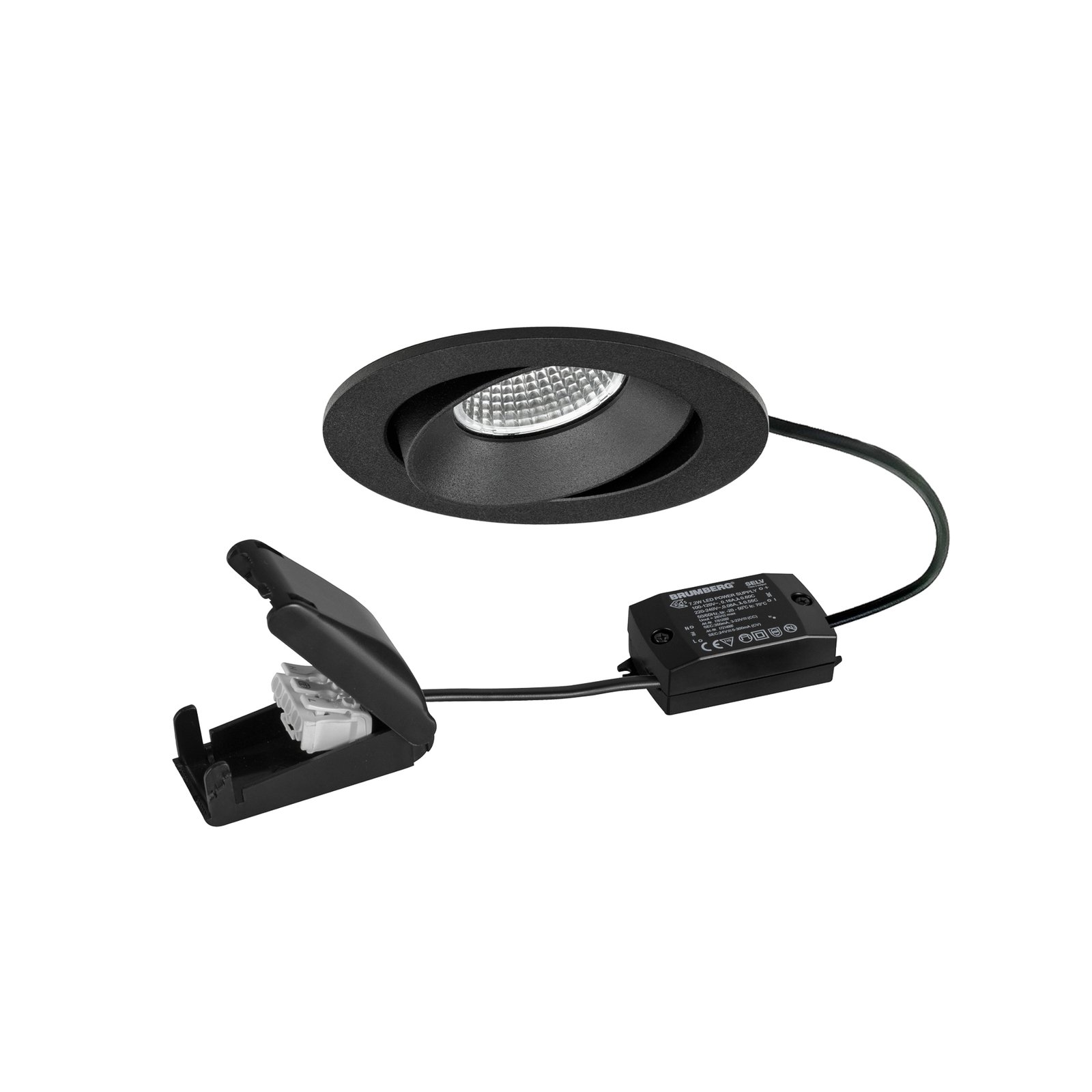 BRUMBERG LED spot BB35 on/off connection box textured black