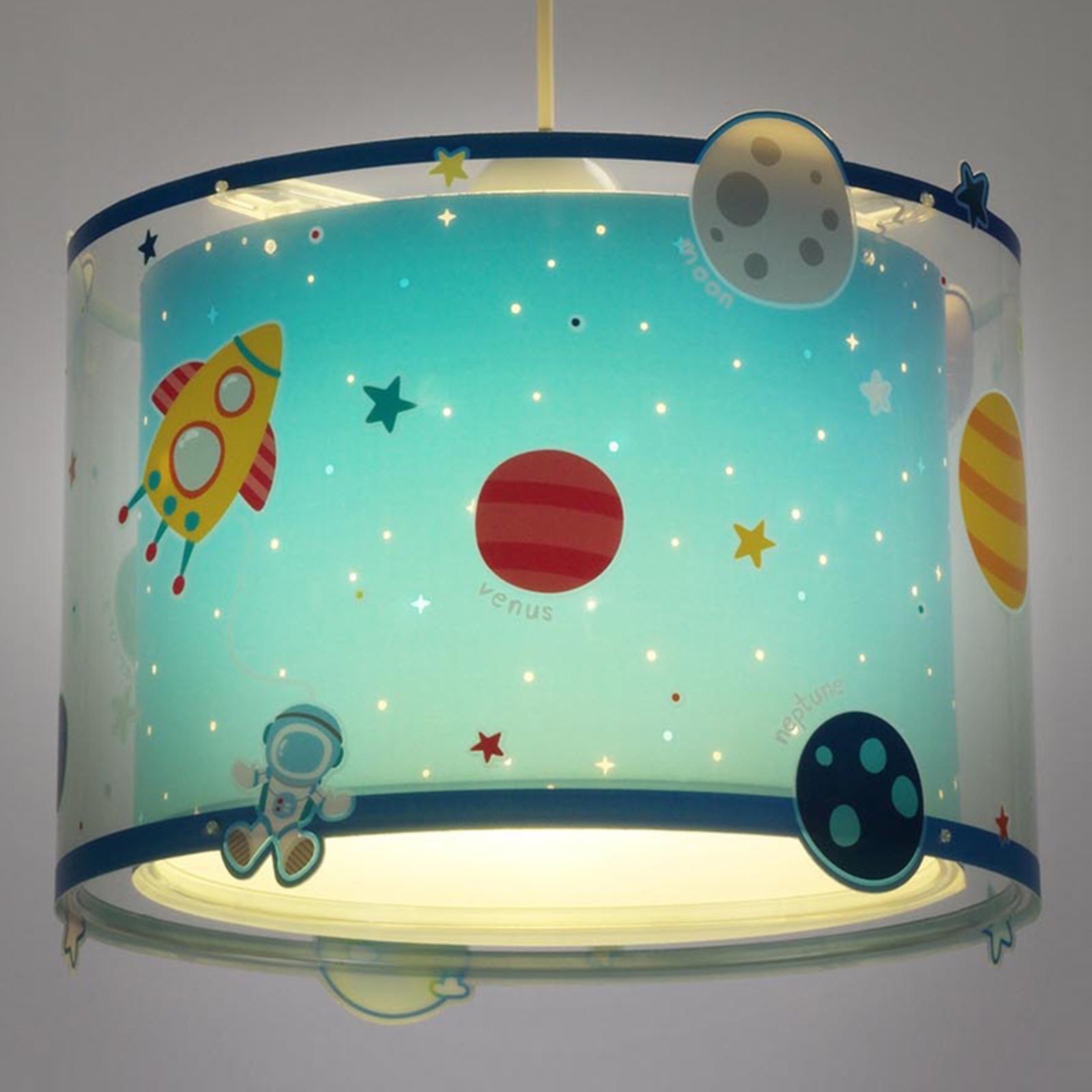Planets - children's pendant light with motif
