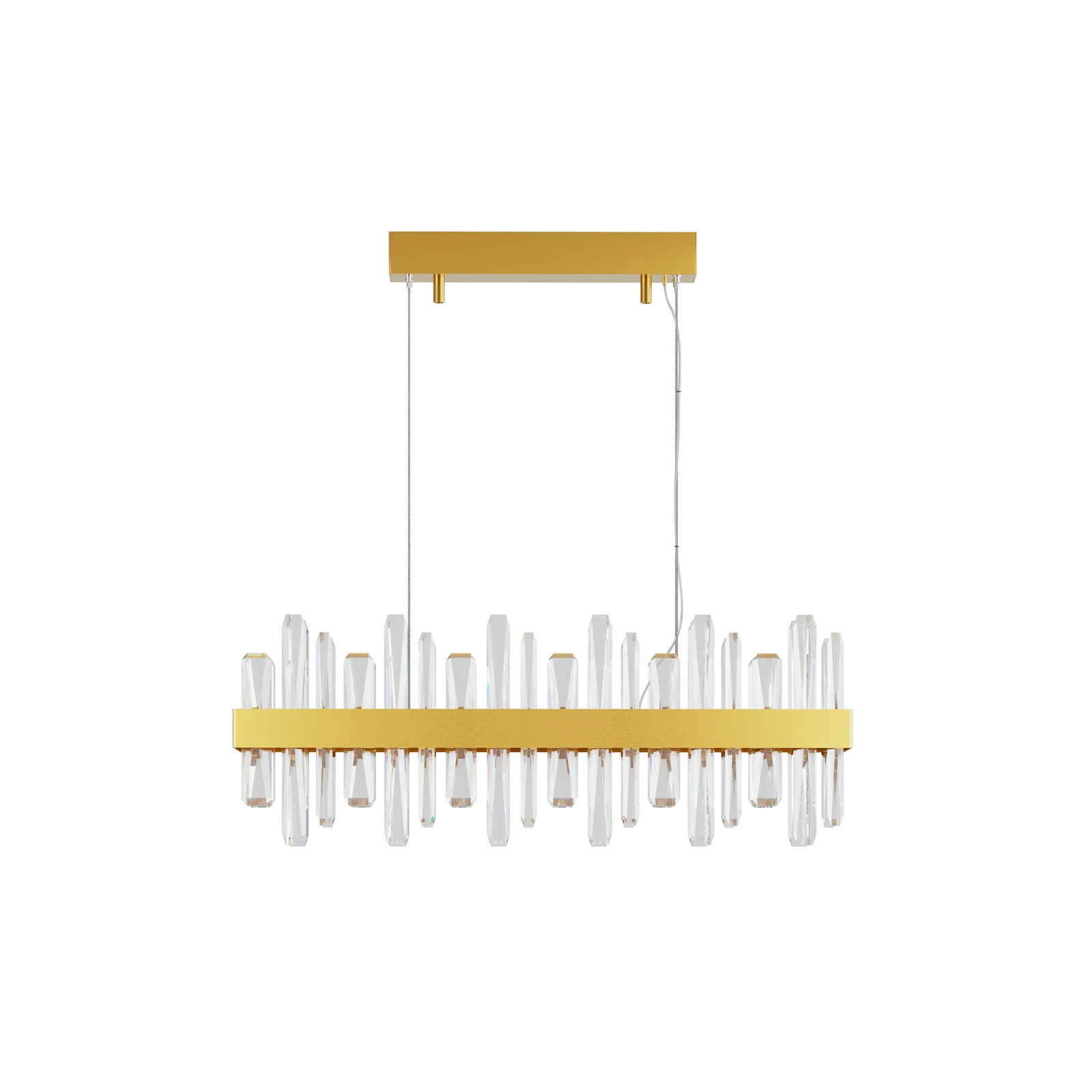 By Rydens LED-riippvalgustid Triumph Bar, 80 cm, messing, läbipaistev