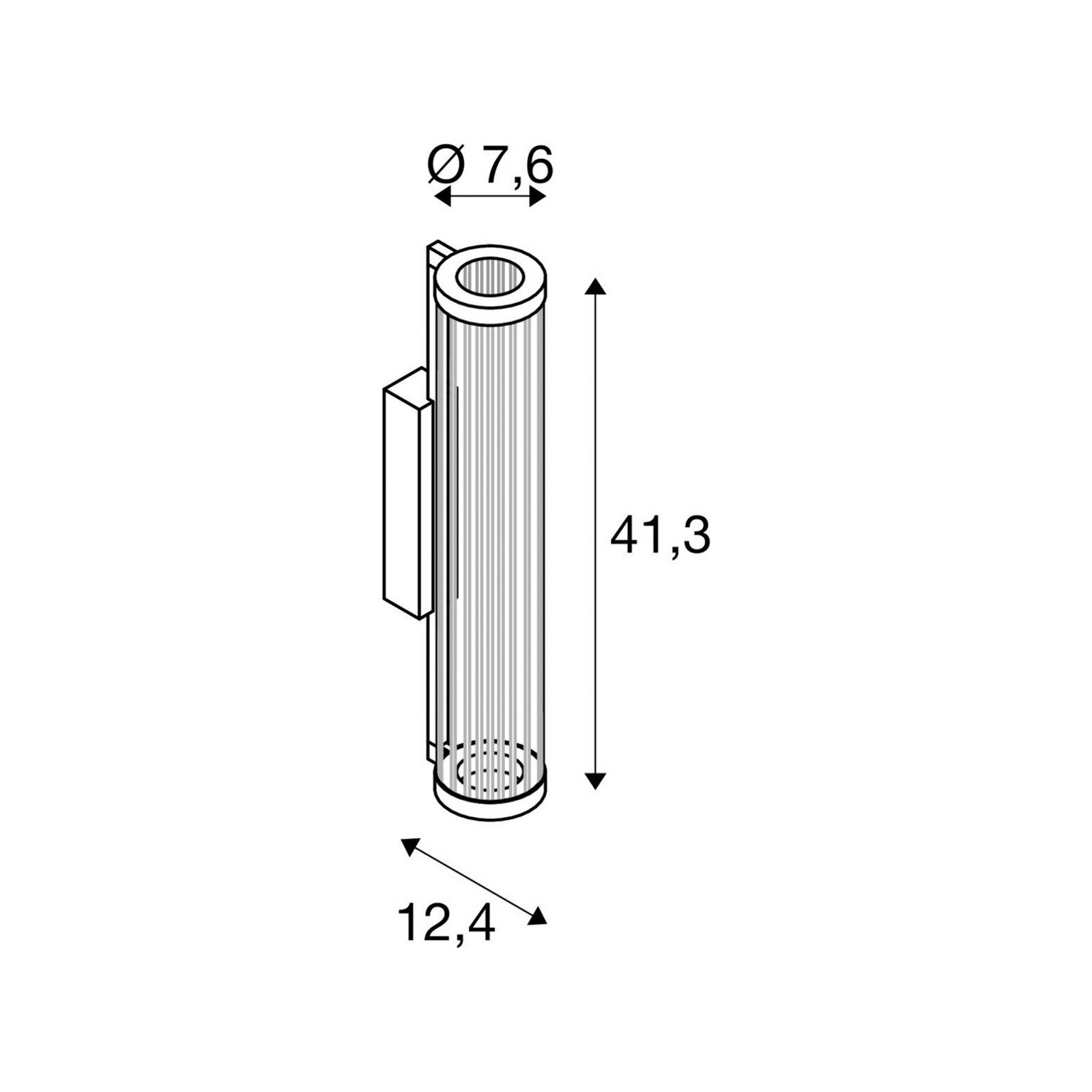 SLV LED wall lamp Quimera, bronze, height 41 cm, CCT