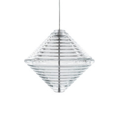 Tom Dixon LED висяща лампа Press Cone, Ø 34 cm, прозрачна
