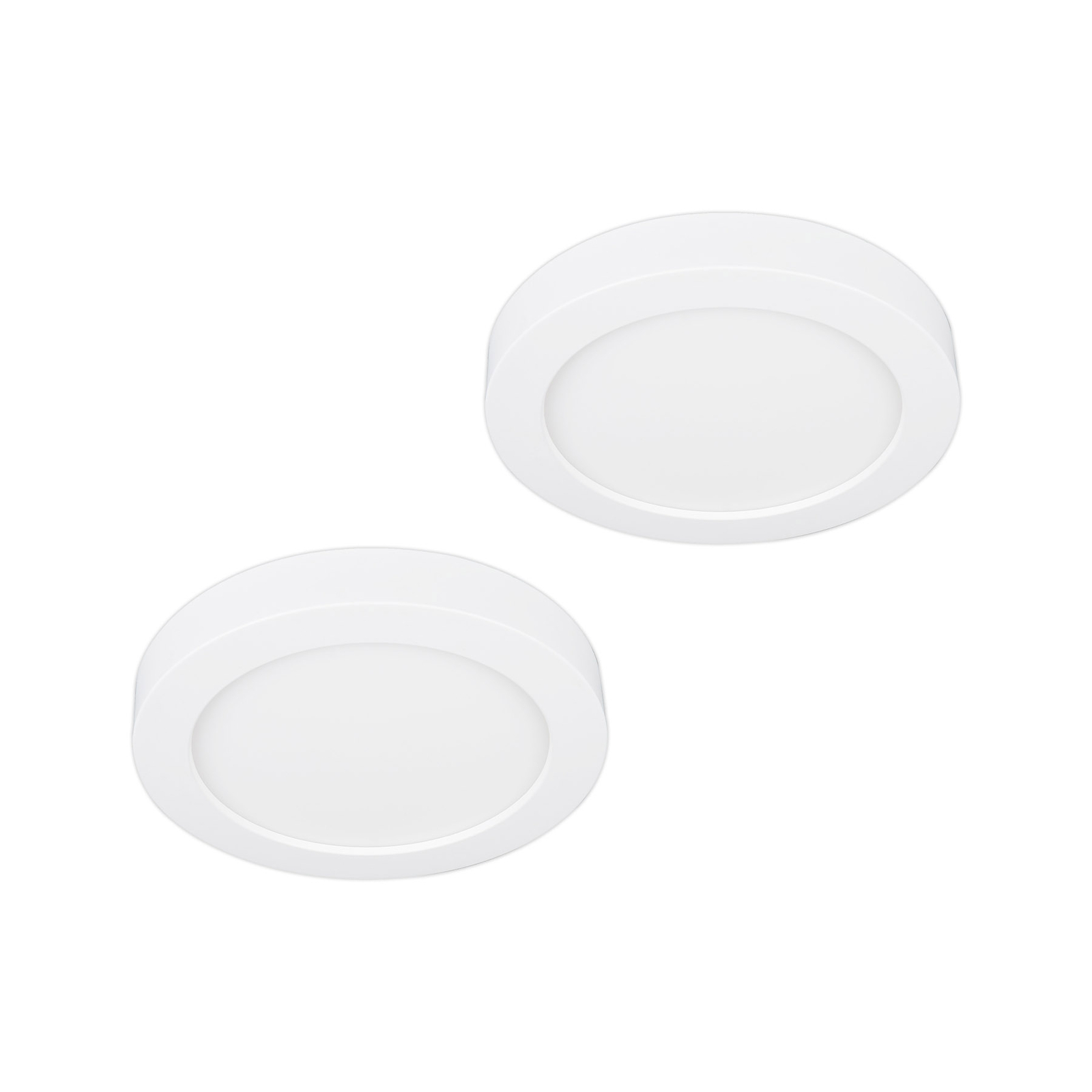 Prios Edwina LED-Deckenlampe weiß 12,2cm 2er-Set
