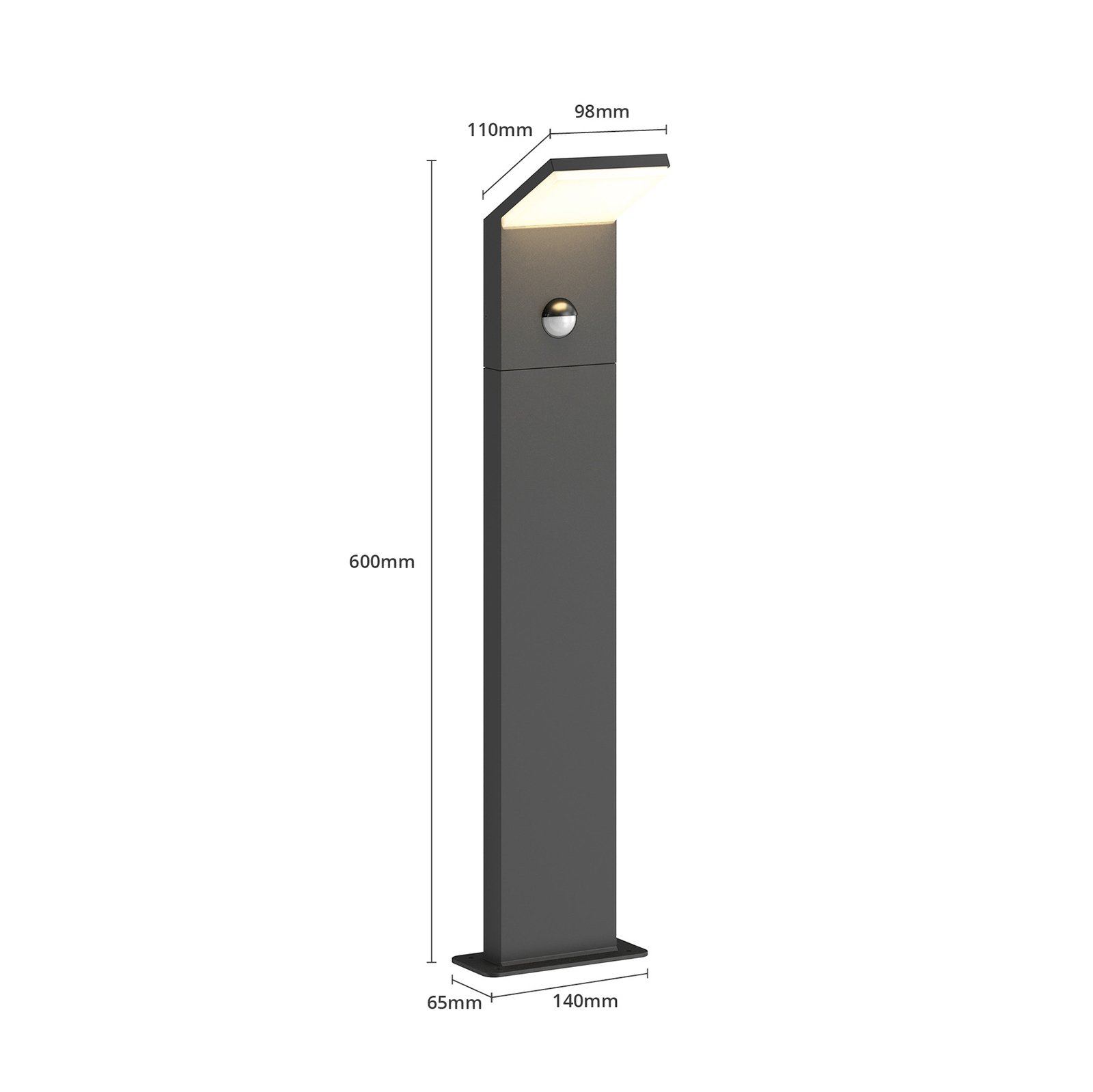 Nevio Outdoor Garden Lamp w/Sensor Graphite - Lucande