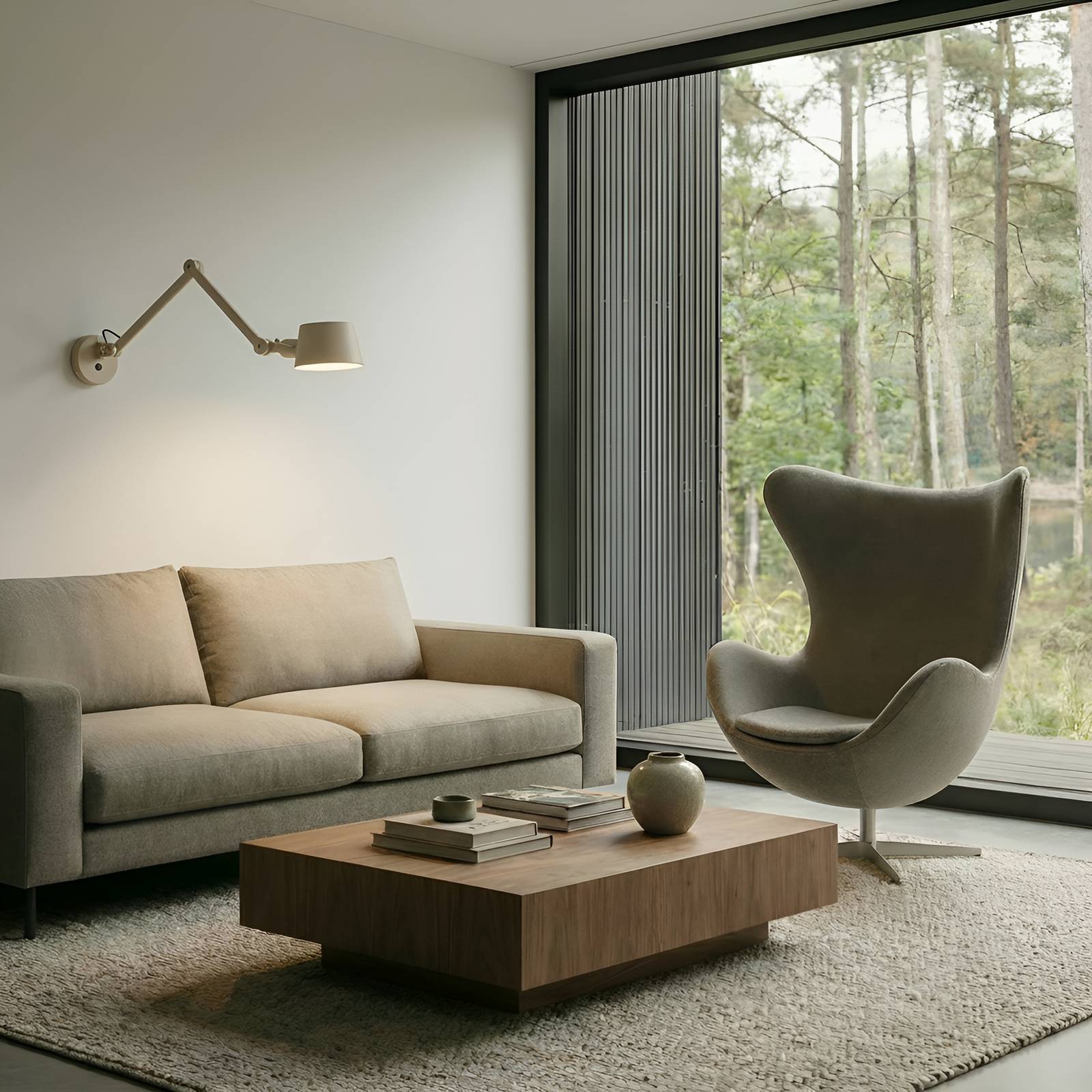 Lucande Wandleuchte Silka, 91 cm, beige, verstellbar, E27 günstig online kaufen