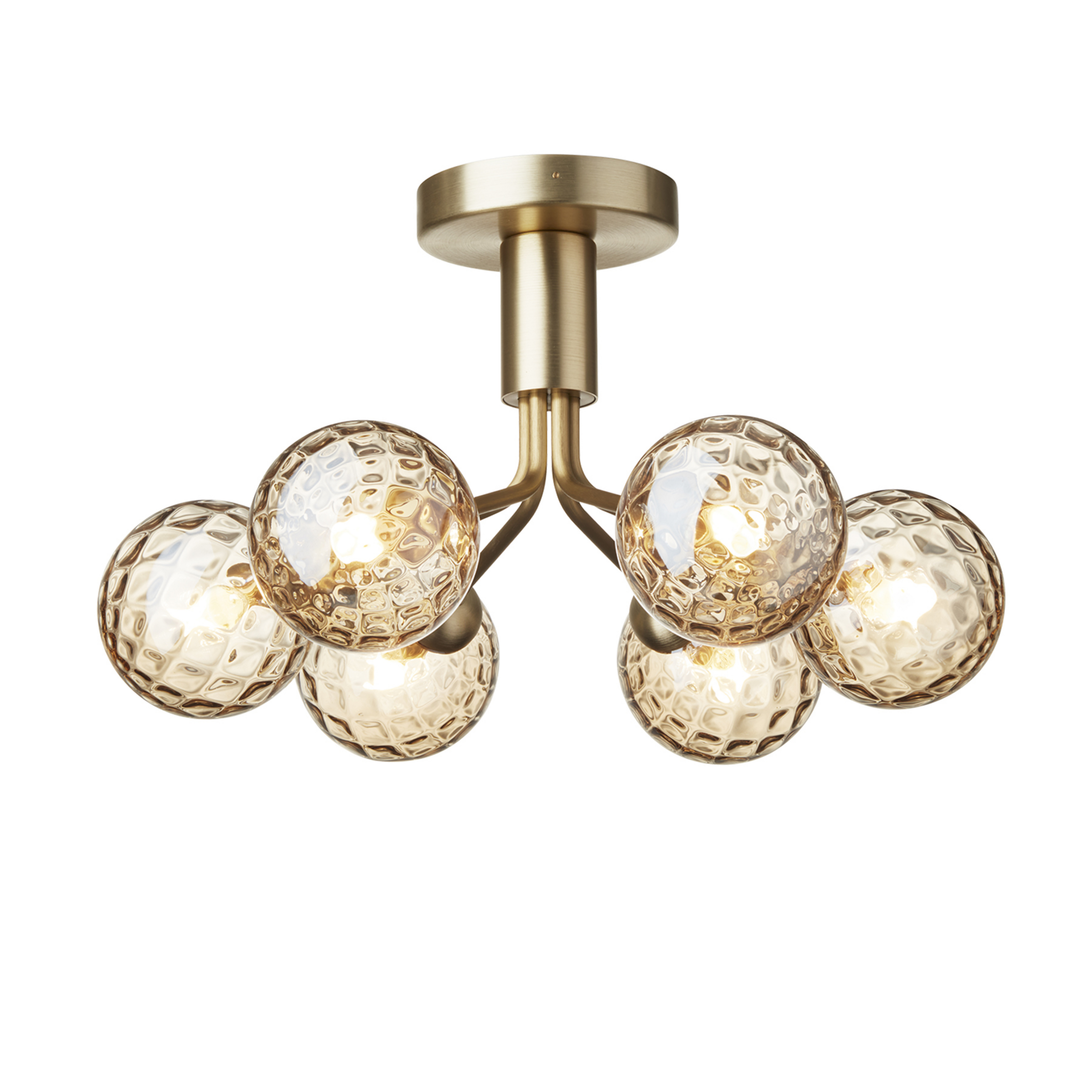 Apiales 6 ceiling lamp, brass/gold-coloured, Ø 50 cm - Nuura