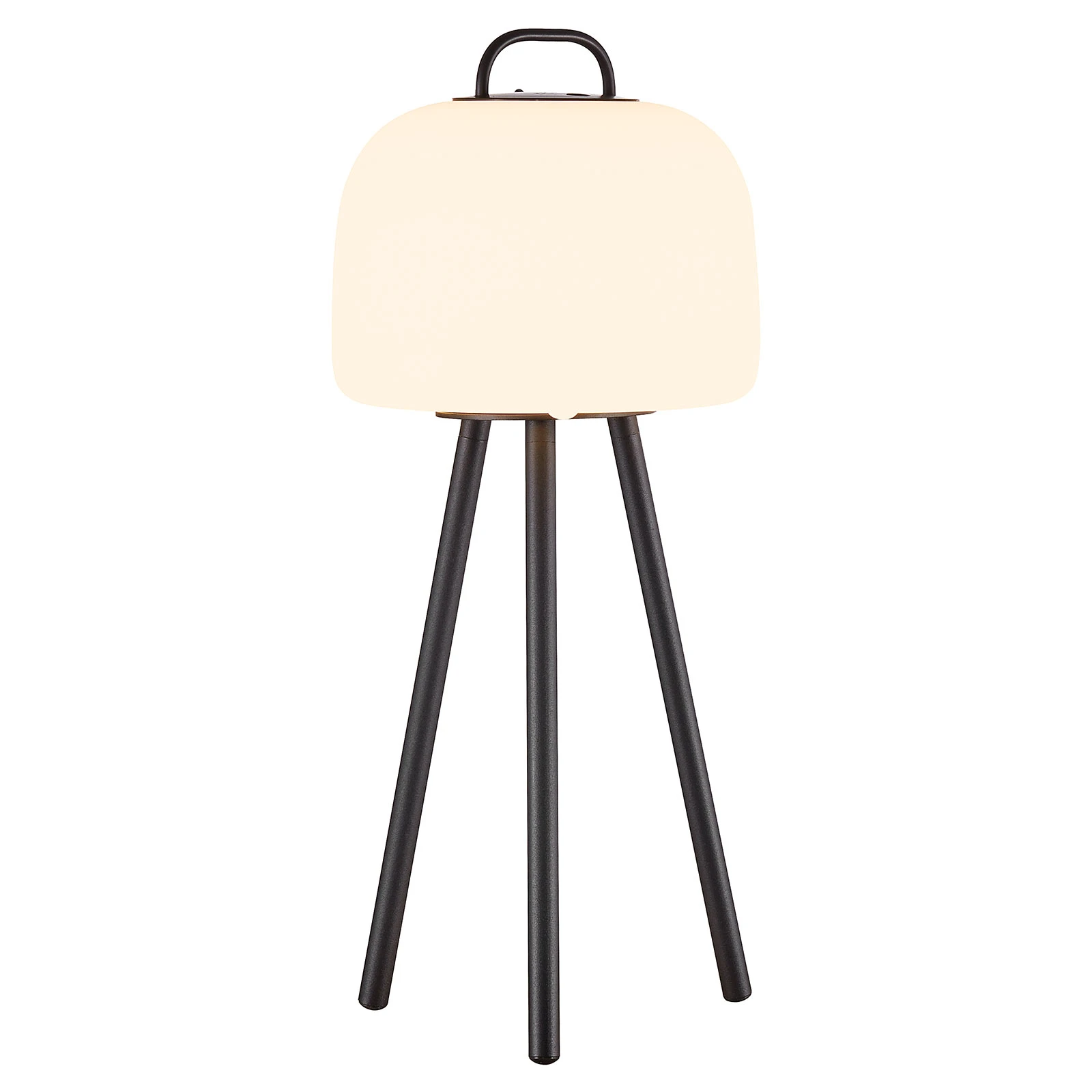 LED stolová lampa Kettle Tripod kov, tienidlo 22cm