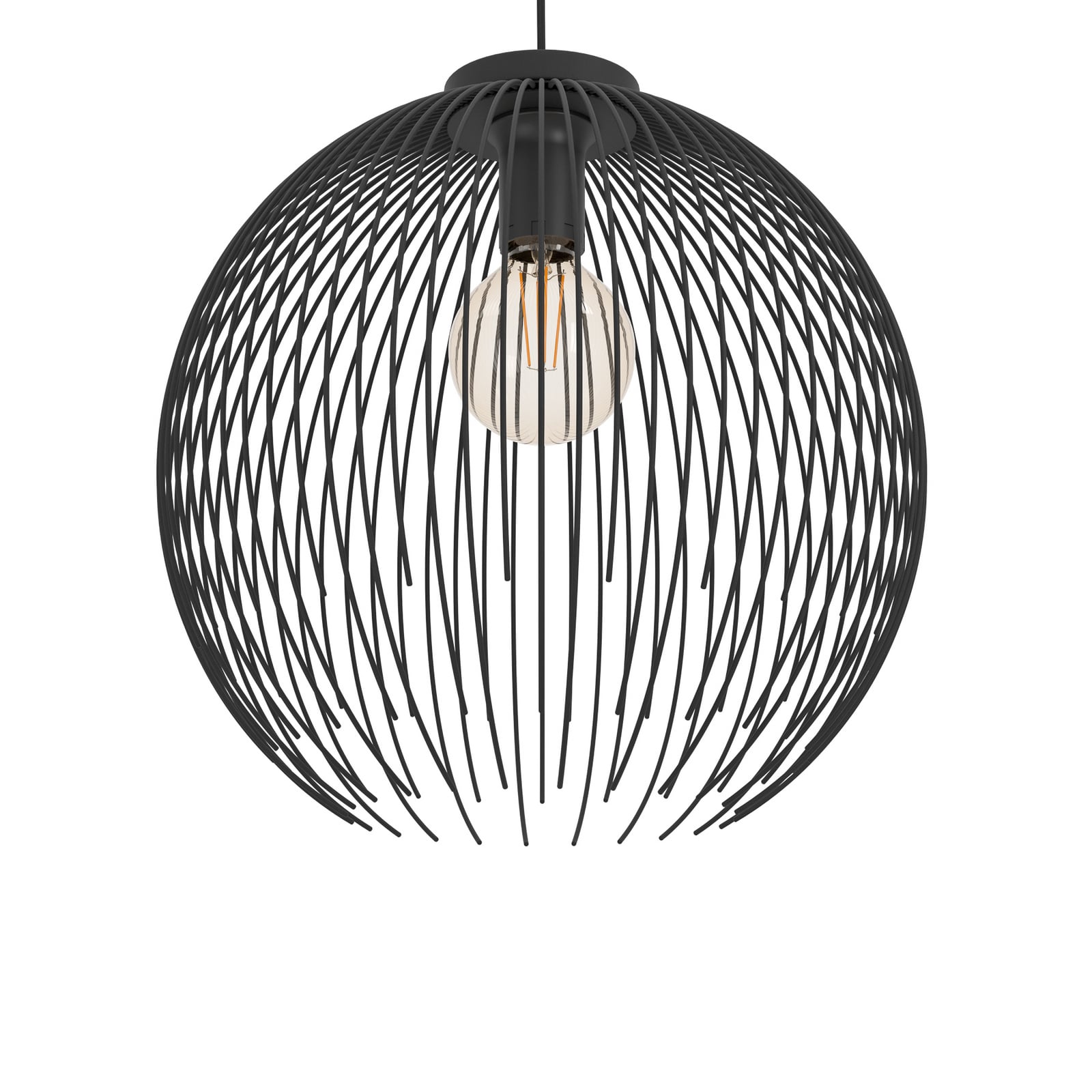 Suspension VENEZUELA, noir, Ø 40 cm, métal, E27