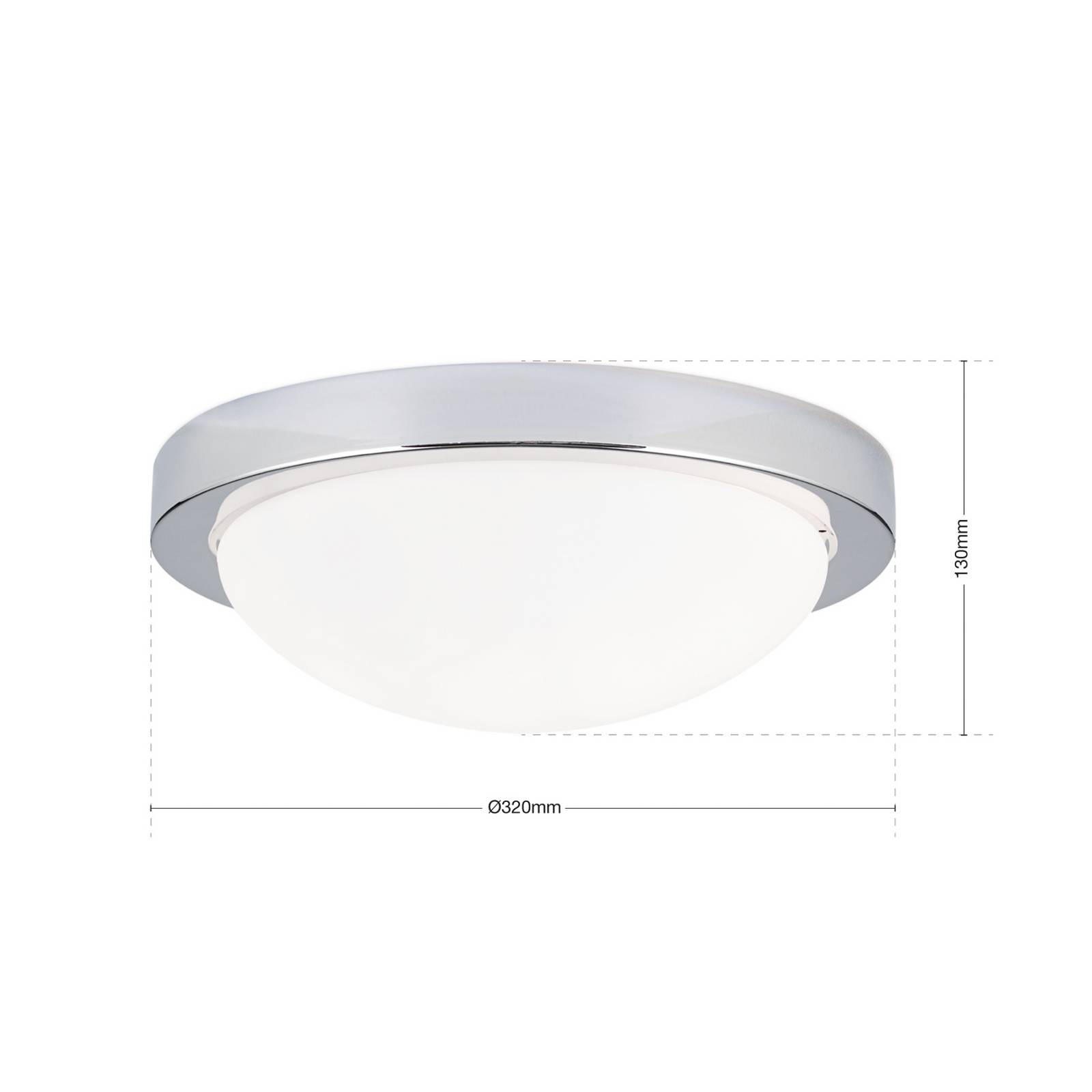 Subtelna lampa sufitowa MINEA śr. 32 cm, chrom