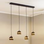 Lindby Godwin hanglamp, 4-lamps, zwart