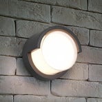 LED-utomhusvägglampa Puno, IP54, rund