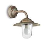 Chalet wall lamp height 26 cm antique brass/clear