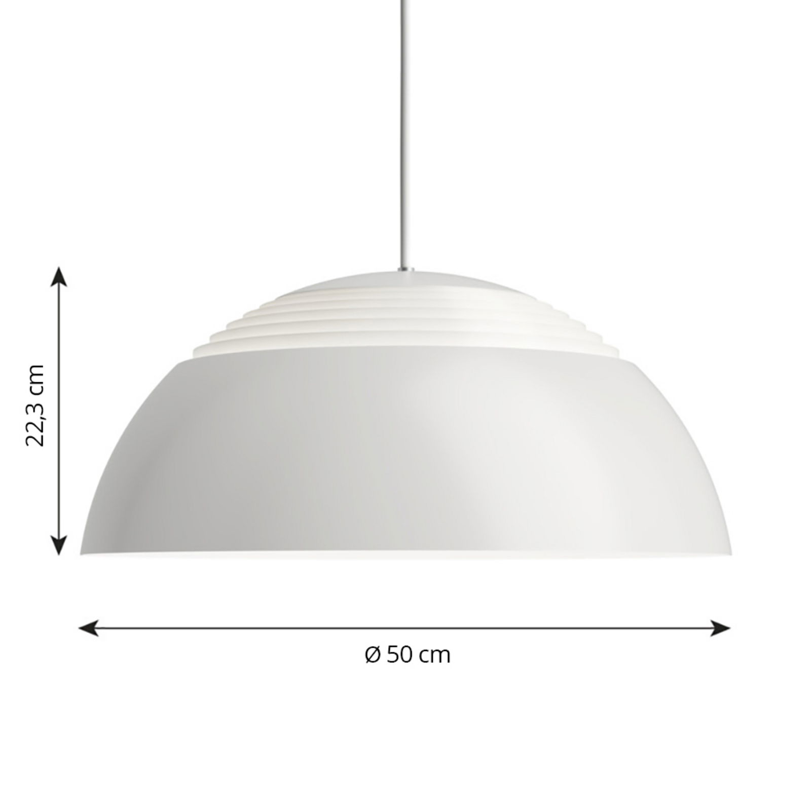 AJ Royal 500 LED Pendant White - Louis Poulsen AJ Royal 500 LED Pendant White - Louis Poulsen