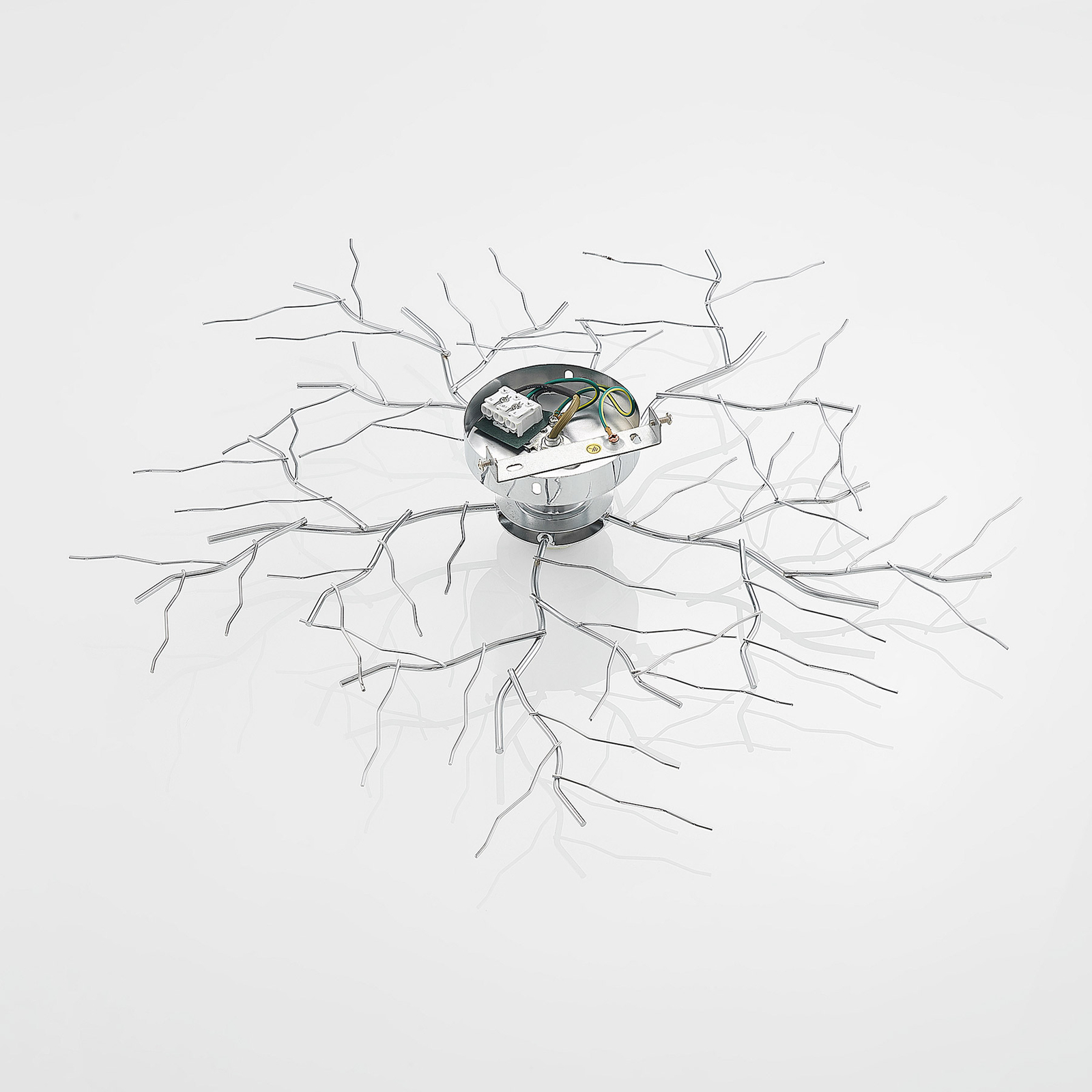 Lindby Vetki ceiling light with decoration, chrome
