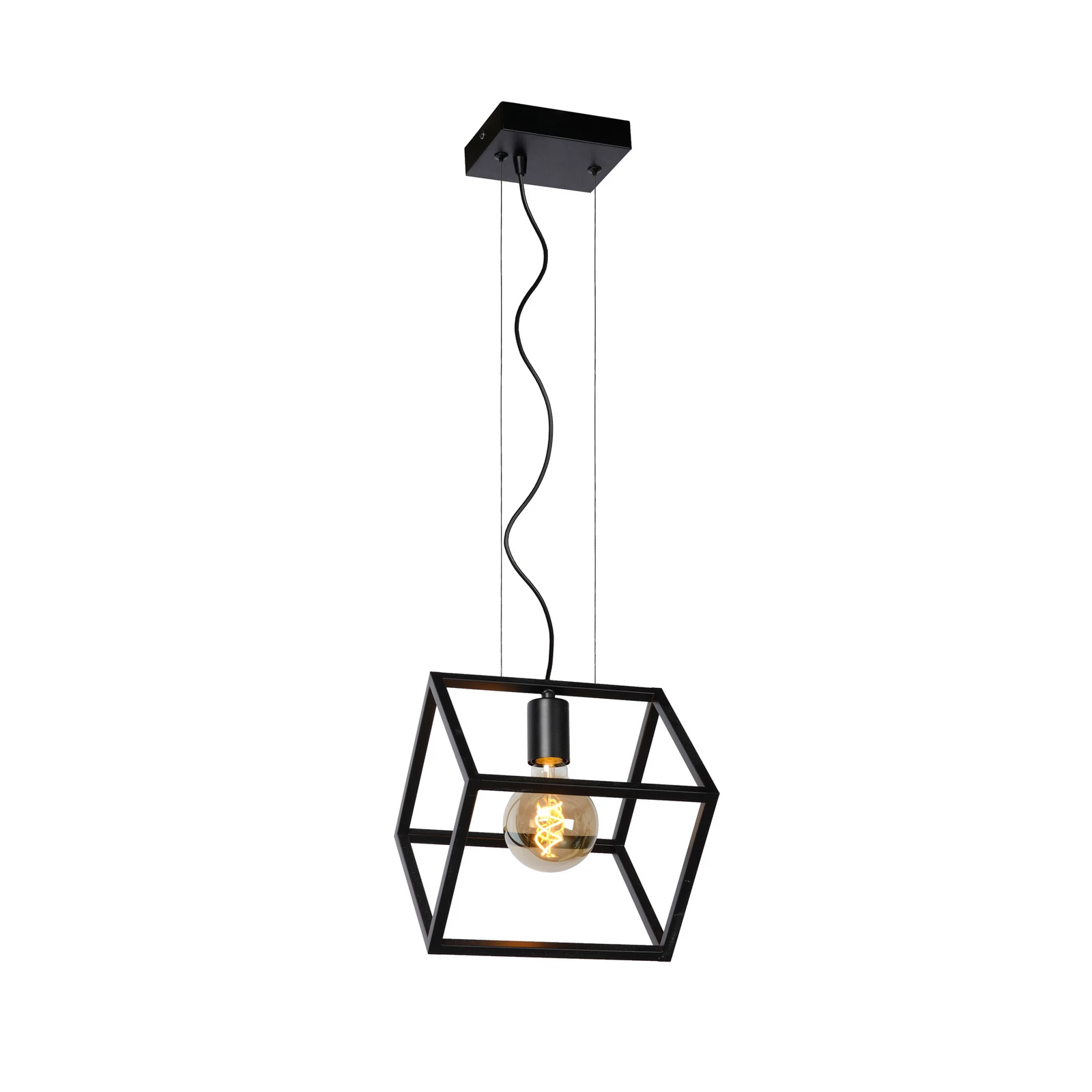 Hanglamp Fabian met metalen kap, 1-lamp