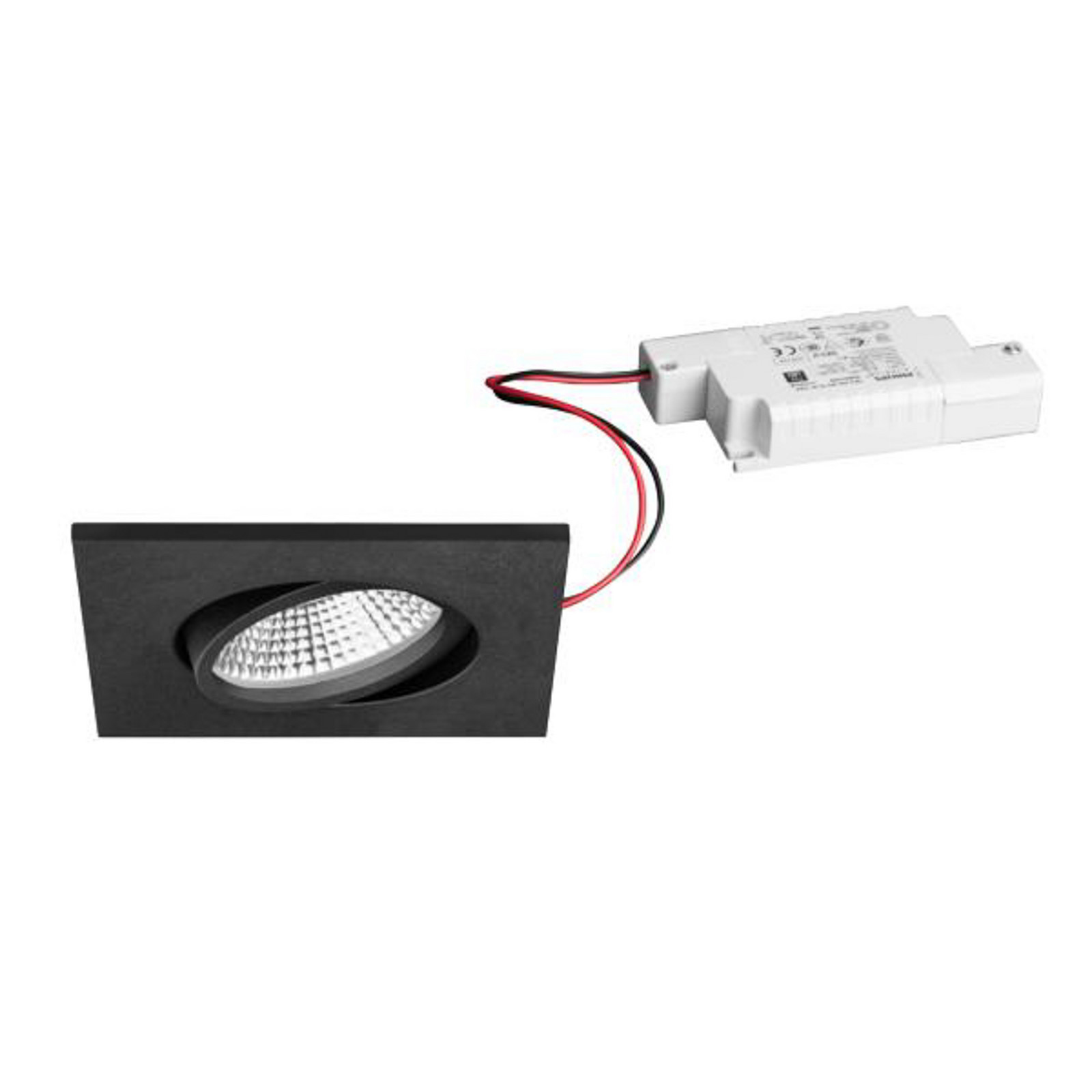 BRUMBERG BB25 IP65 vgradni RC gonilnik kotni črn - Kopalnica - teksturirana črna barva - Aluminij
