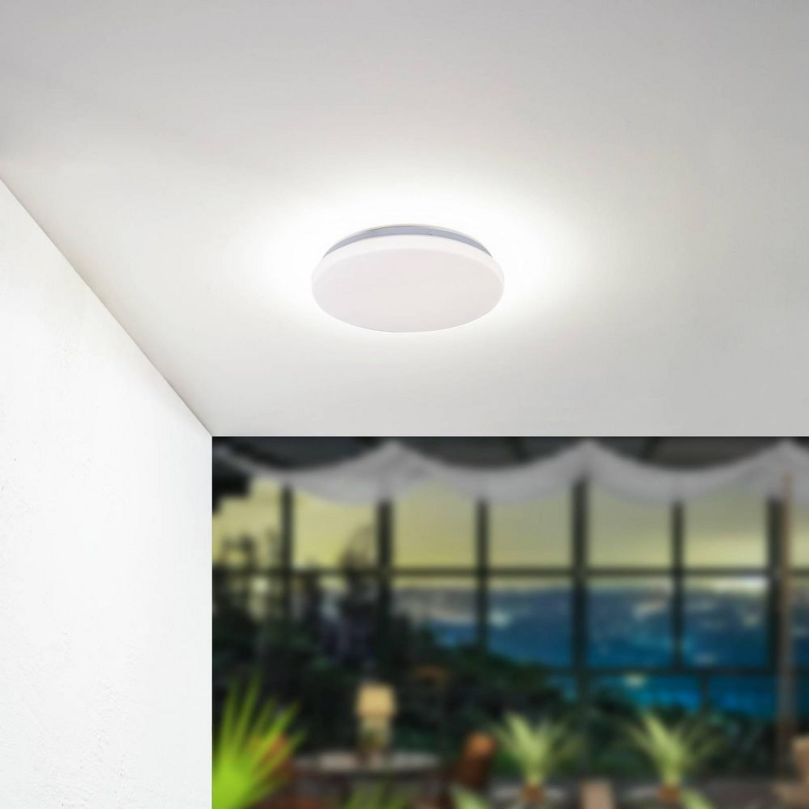 Kirkola LED Ao ar livre Candeeiro de teto Ø34 3000K Branco - Lindby