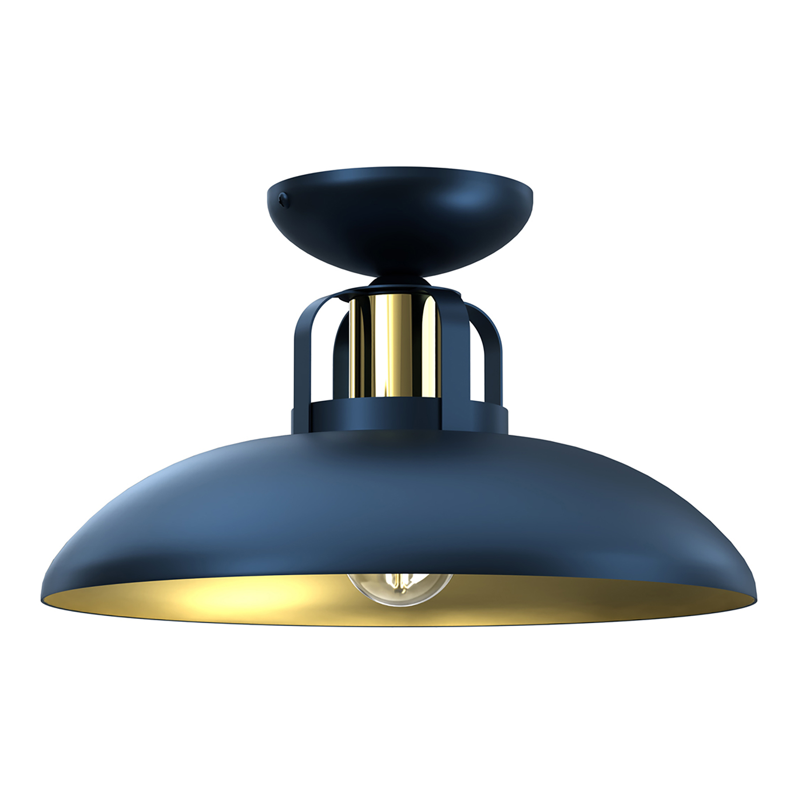 Lámpara de techo Felix, azul/oro