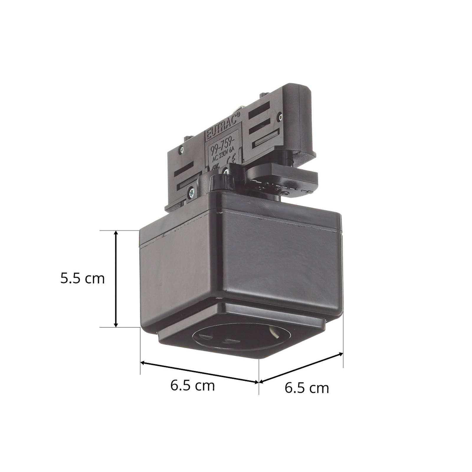 Eutrac stikkontakter multi-adapter 3-faset svart