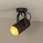 Plafondspot Reflector, zwart, 1-lamp