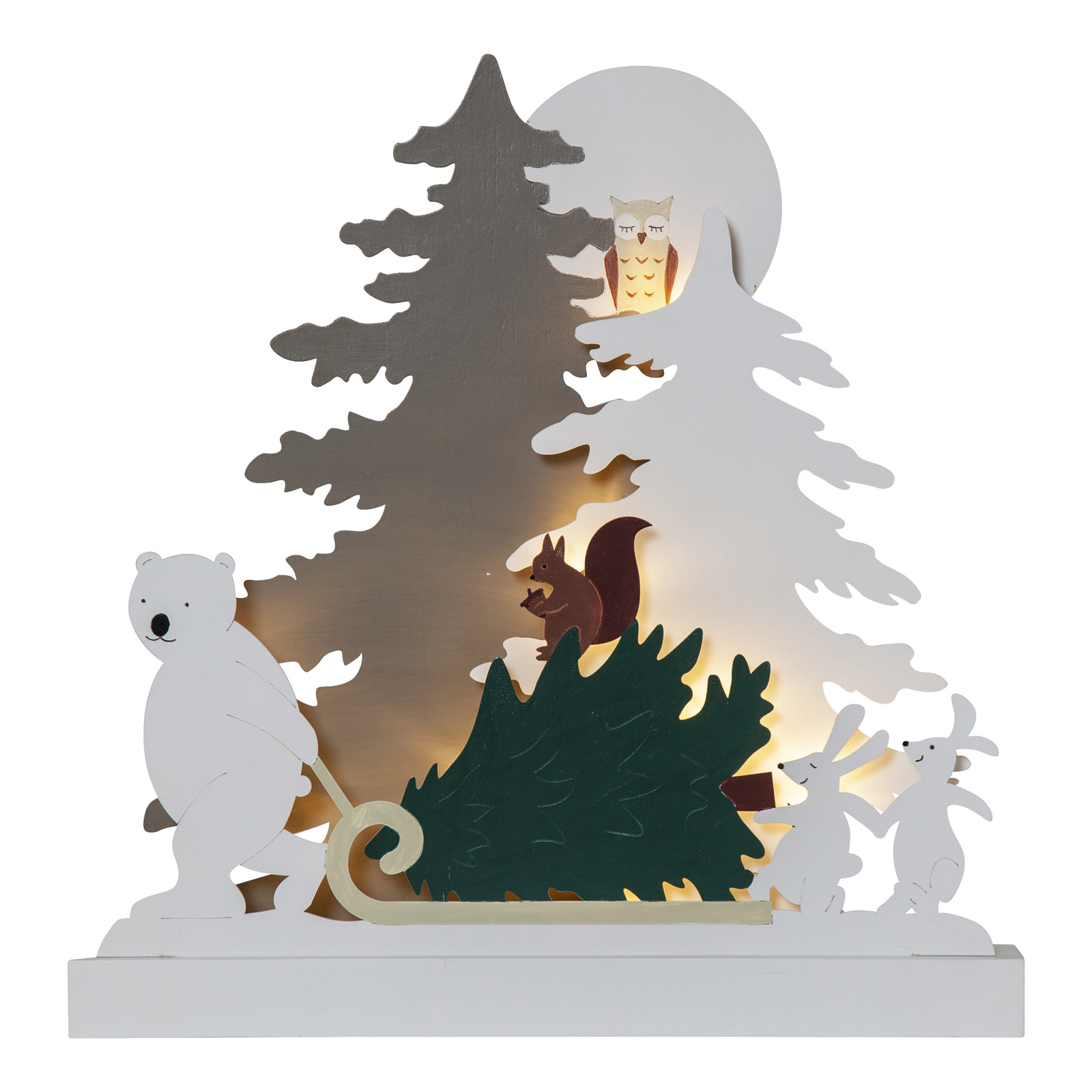 Forest Friends LED light, bear with sledge
