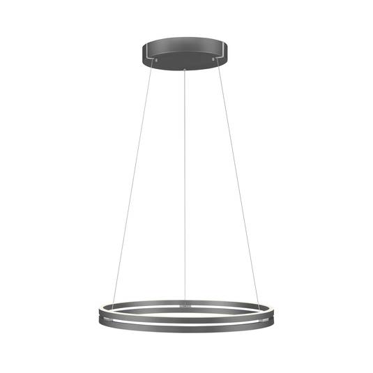 PURE LED pendant light E-Loop, grey, Ø 70 cm, aluminium, CCT | Lights.co.uk