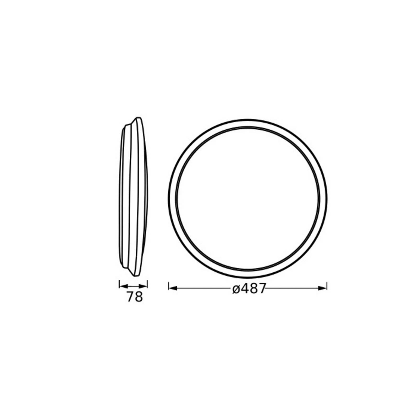 Plafonnier LED OSRAM ORBIS DUBLIN, Ø 49 cm, métal argenté
