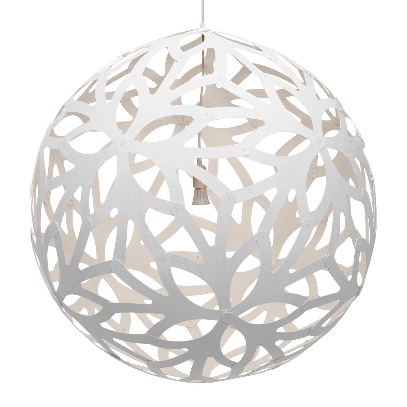 david trubridge Wooden Pendant Light - Living / Dining Room - Hanging Light - dimmable - Design - White