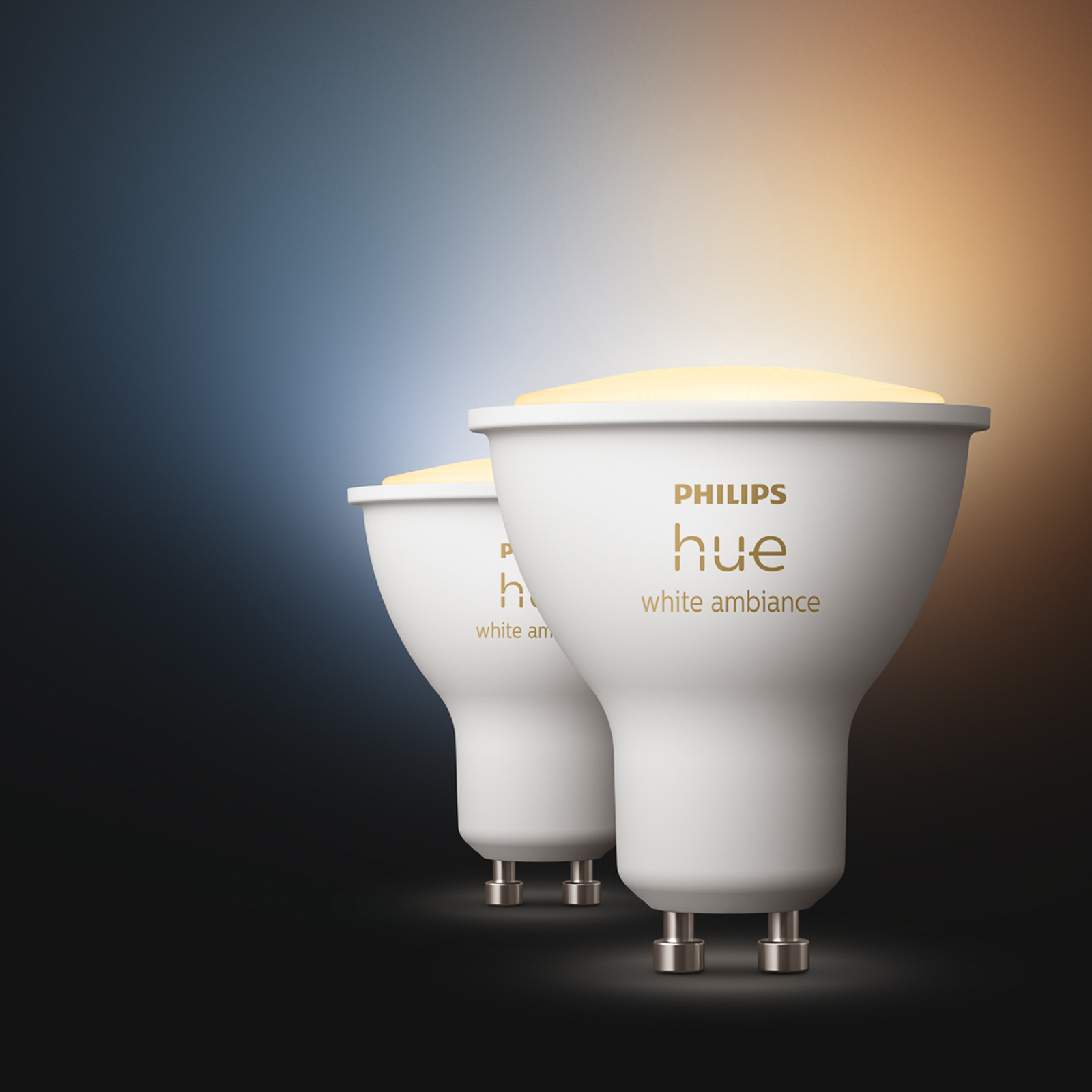 Caius Enhed Torrent Philips Hue White Ambiance 4,3 W GU10 LED sæt m. 2 | Lampegiganten.dk