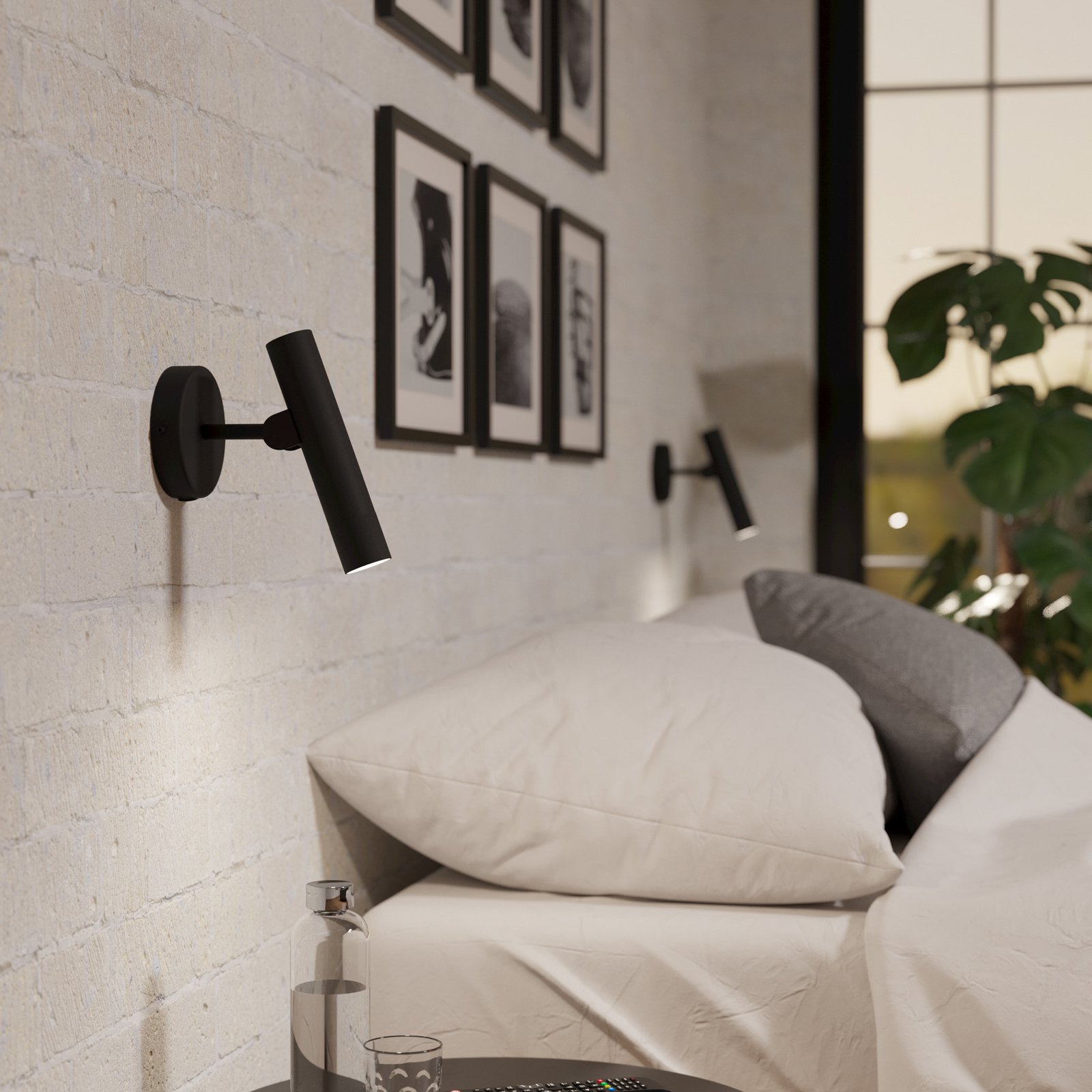 Applique a LED Almudaina, nero Larghezza 11 cm, acciaio